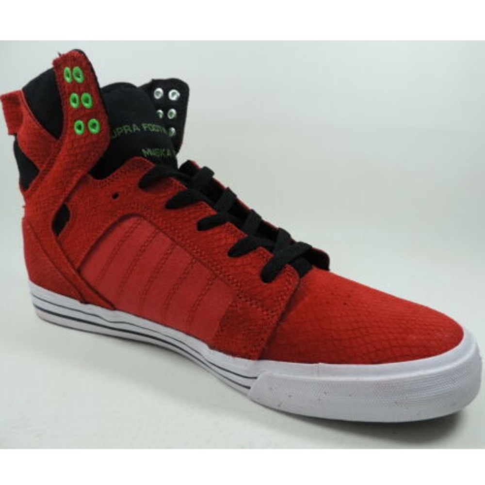 Supra SKYTOP Mens Shoes Red Black - Picture 4 of 8